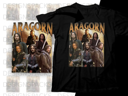 T-shirt featuring Aragorn from Lord of the Rings.