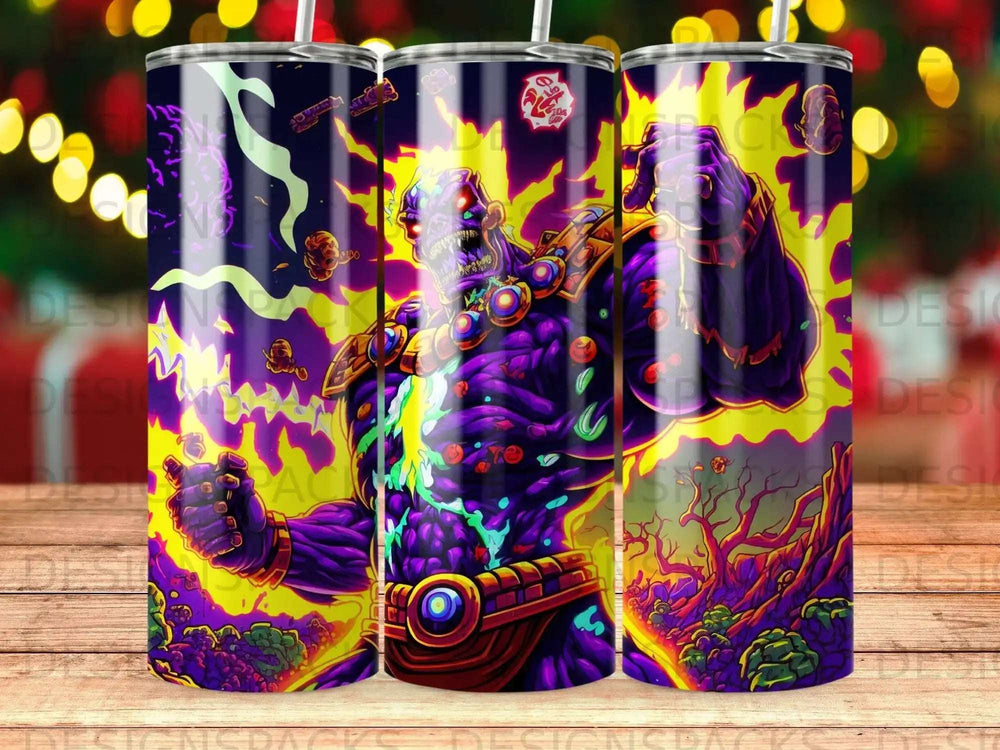 Purple zombie-like creature with glowing eyes and yellow lightning effects.