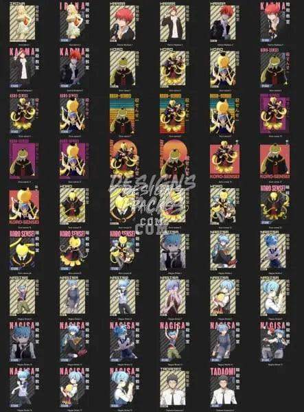 53 Assassination Classroom V2 Anime Designs Bundle PNG designspacks