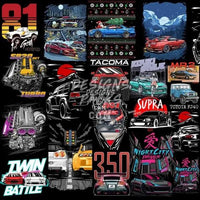 Load image into Gallery viewer, 53 JDM Cars Designs Bundle PNG pack 4 designspacks
