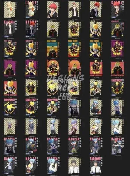 53 Assassination Classroom V2 Anime Designs Bundle PNG