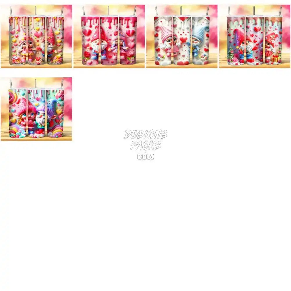 53 Gnome Valentine Tumbler Wrap Bundle Jpg
