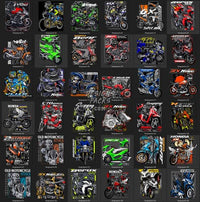 Load image into Gallery viewer, 53 Scooters and Bikes Designs Bundle PNG designspacks

