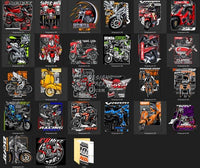 Load image into Gallery viewer, 53 Scooters and Bikes Designs Bundle PNG designspacks
