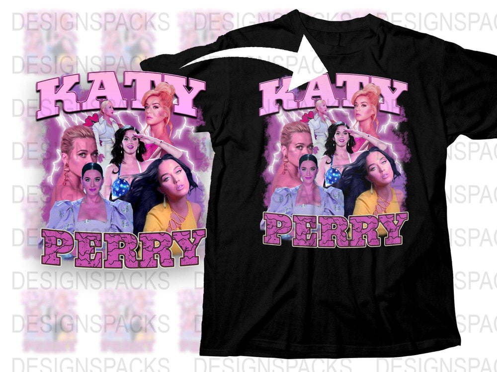 Katy Perry Inspired Graphic T-Shirt, Pop Star Fan Merch, Colorful Celebrity Design Tee, Vintage Style Top for Concerts and Casual Wear