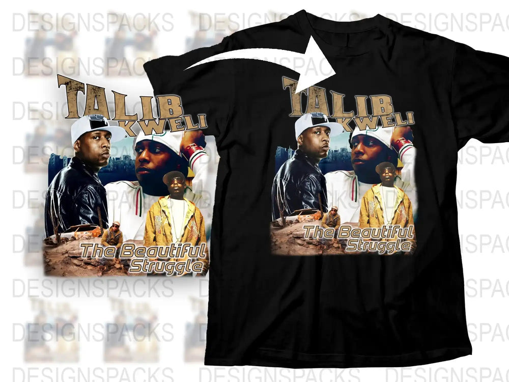 Talib Kweli T-Shirt, The Beautiful Struggle Album Cover, Hip Hop Tee, Music Fan Gift, Urban Streetwear, Graphic Shirt, Unisex Fashion