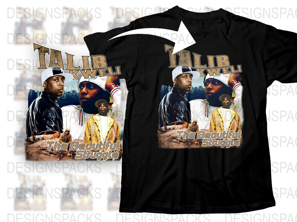 Talib Kweli T-Shirt, The Beautiful Struggle Album Cover, Hip Hop Tee, Music Fan Gift, Urban Streetwear, Graphic Shirt, Unisex Fashion