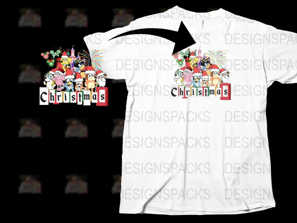 Festive Christmas T-Shirt, Colorful Holiday Graphics, Unisex Adult Tee, Gift Idea