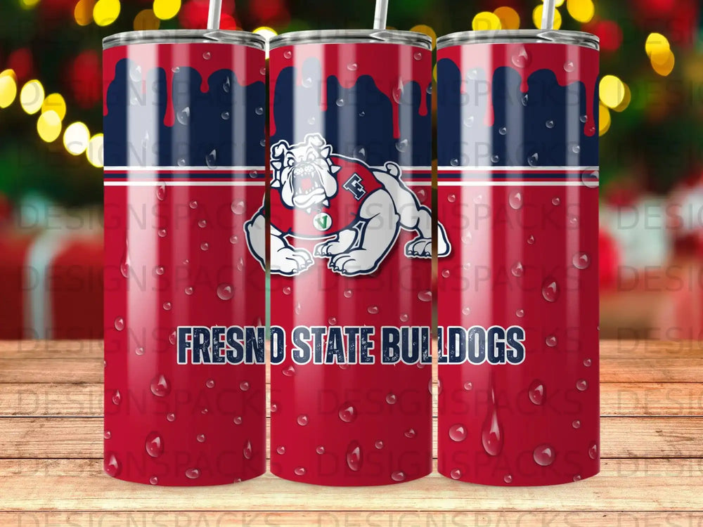 Fresno State Bulldogs Red Blue Drip Tumbler Cup product type