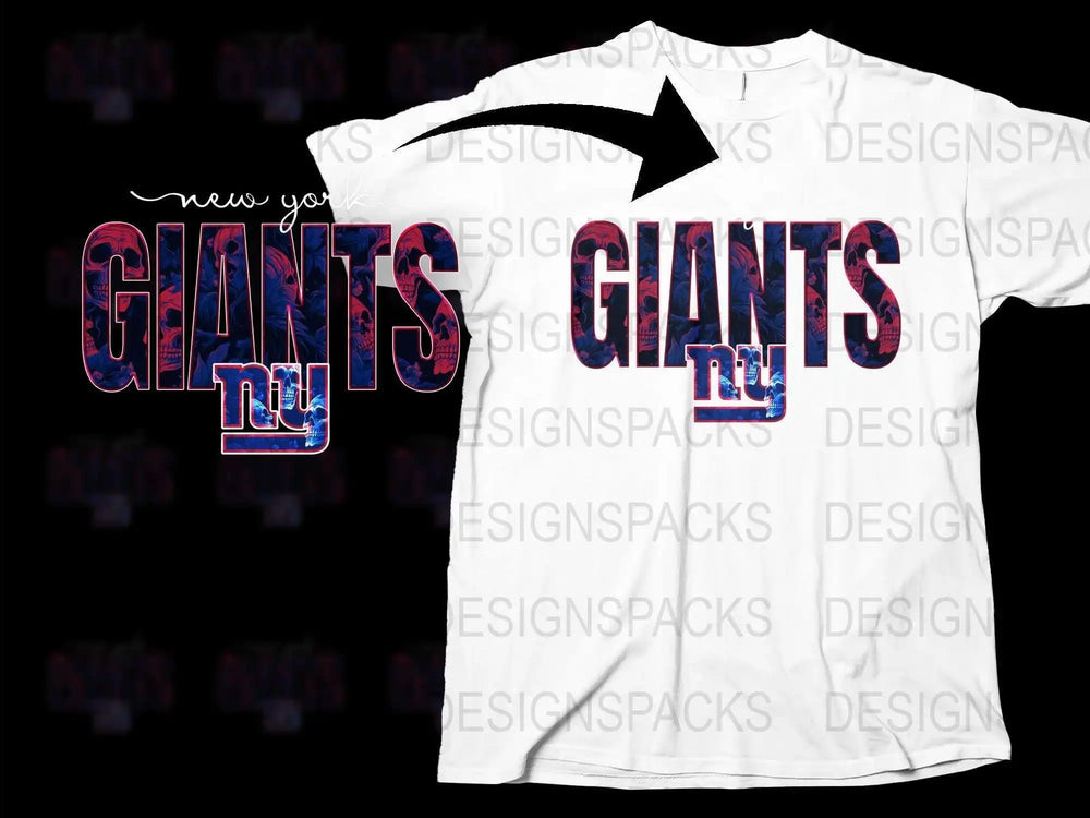 New York Giants NFL T-Shirt, Vintage Logo Design, Men's White Casual Tee, Sports Fan Apparel