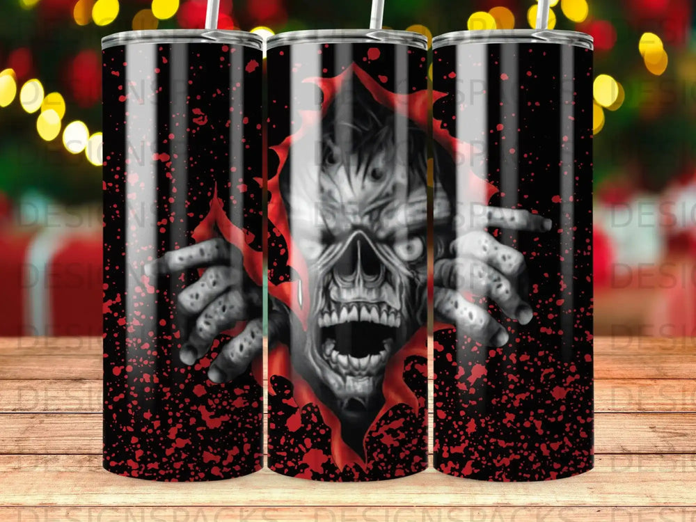 Horrifying Zombie Face Red Splatter Design Spooky Product type