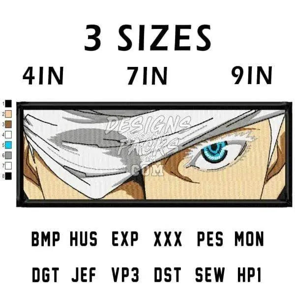 Gojo Satoru Anime Embroidery Design
