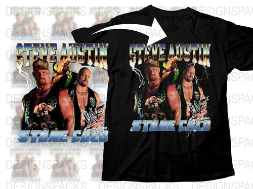 Stone Cold Steve Austin T-Shirt, Vintage WWE Wrestling Graphic Tee, Iconic Wrestler Merchandise, Fan Gift Idea