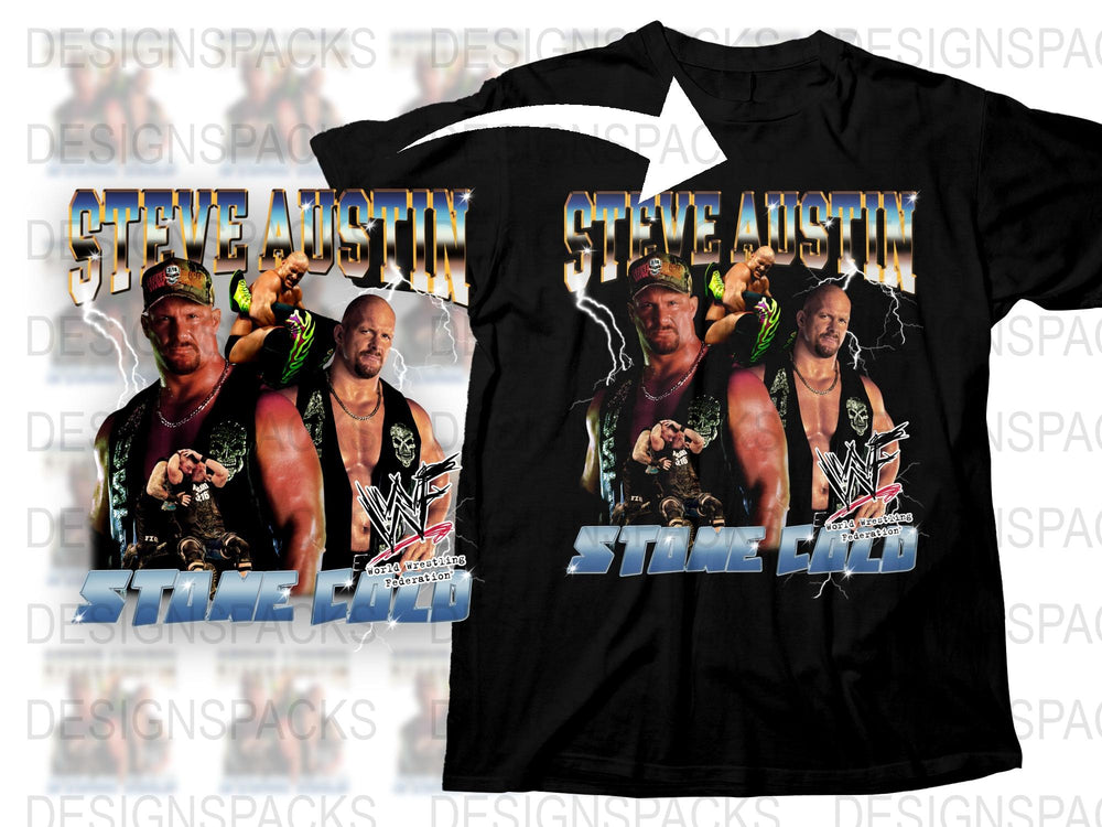 Stone Cold Steve Austin T-Shirt, Vintage WWE Wrestling Graphic Tee, Iconic Wrestler Merchandise, Fan Gift Idea