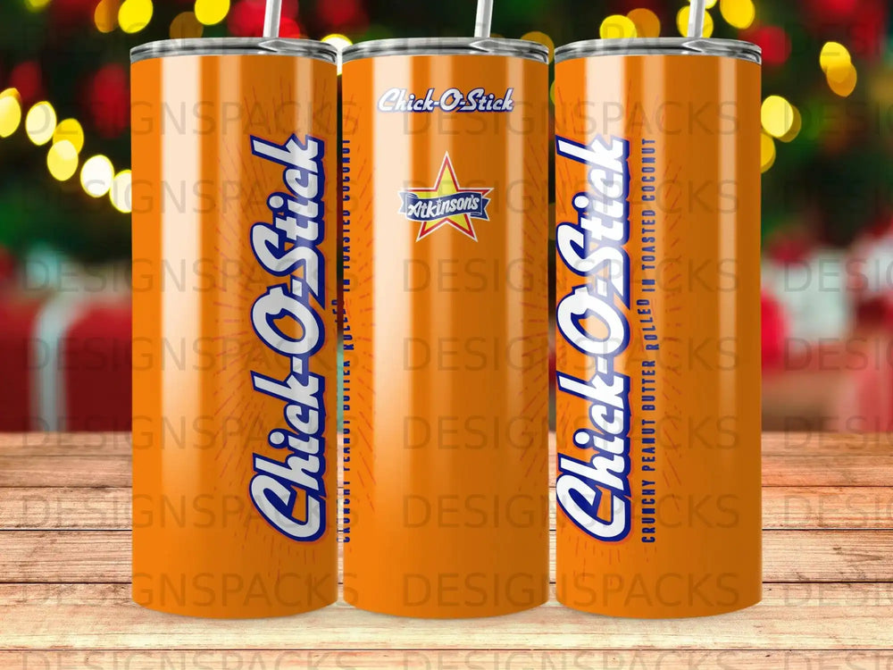 Three Chick-O-Stick candy rolls, with Atkinson's logo and candy details.