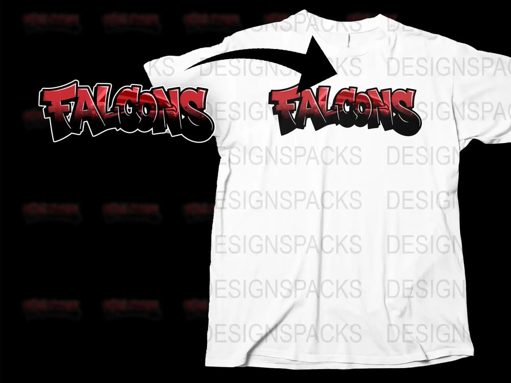 Vintage Falcons Graphic T-Shirt, Trendy Sports Team Tee, Retro Style Casual Shirt for All, Unisex