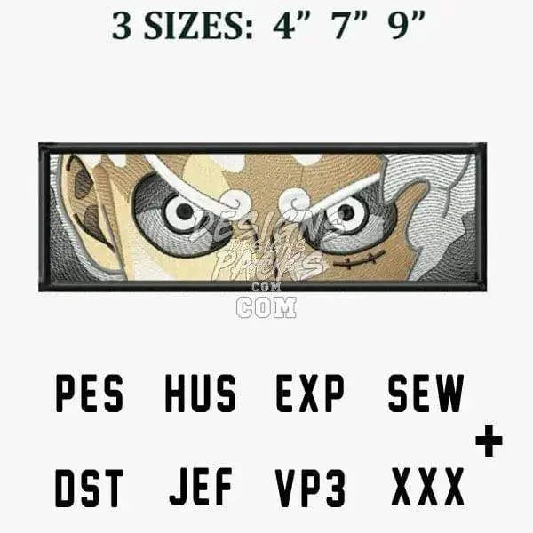 Luffy Gear 5 Eyes One Piece Anime Embroidery Design
