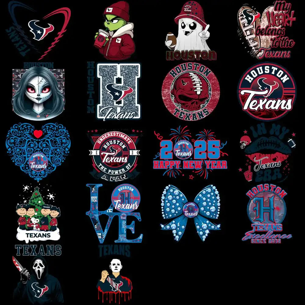 54 Houston Texans V2 Football Designs Bundle PNG