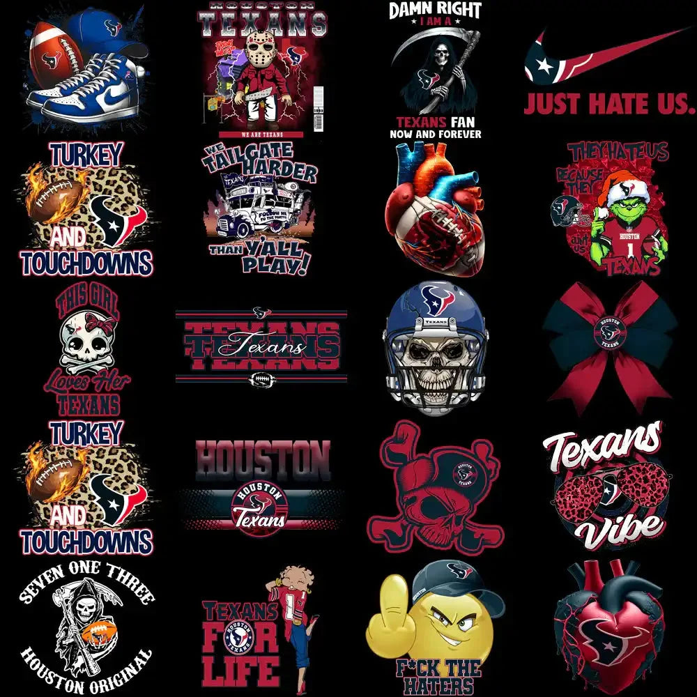54 Houston Texans V3 Football Designs Bundle PNG