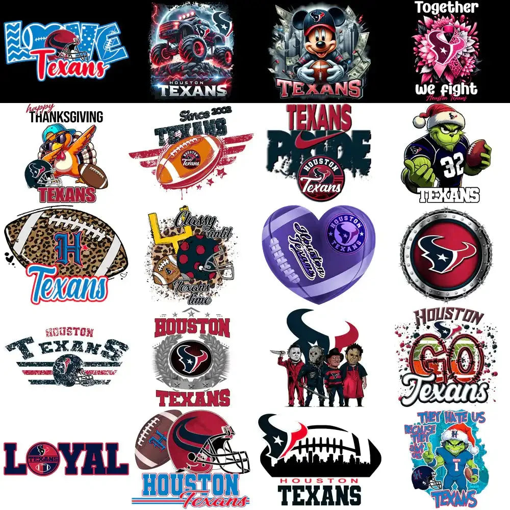 54 Houston Texans V4 Football Designs Bundle PNG