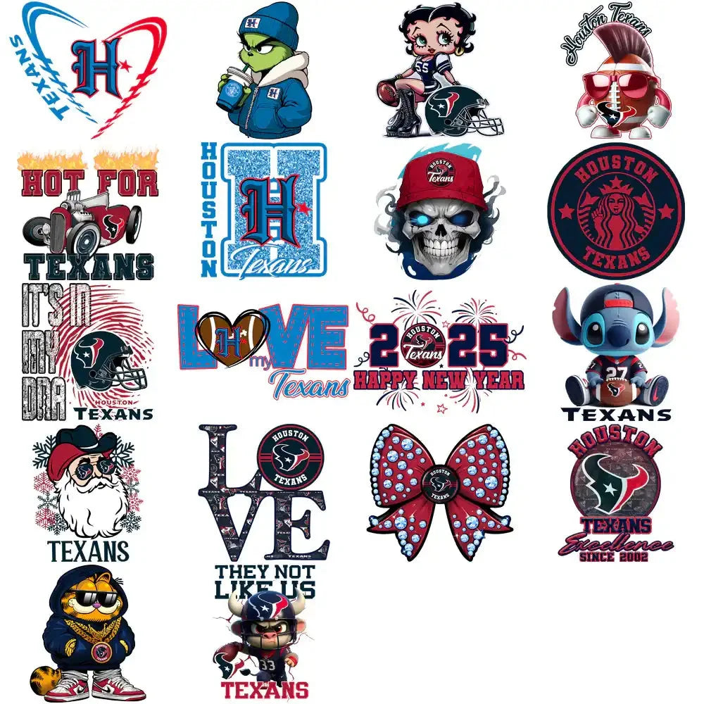 54 Houston Texans V4 Football Designs Bundle PNG