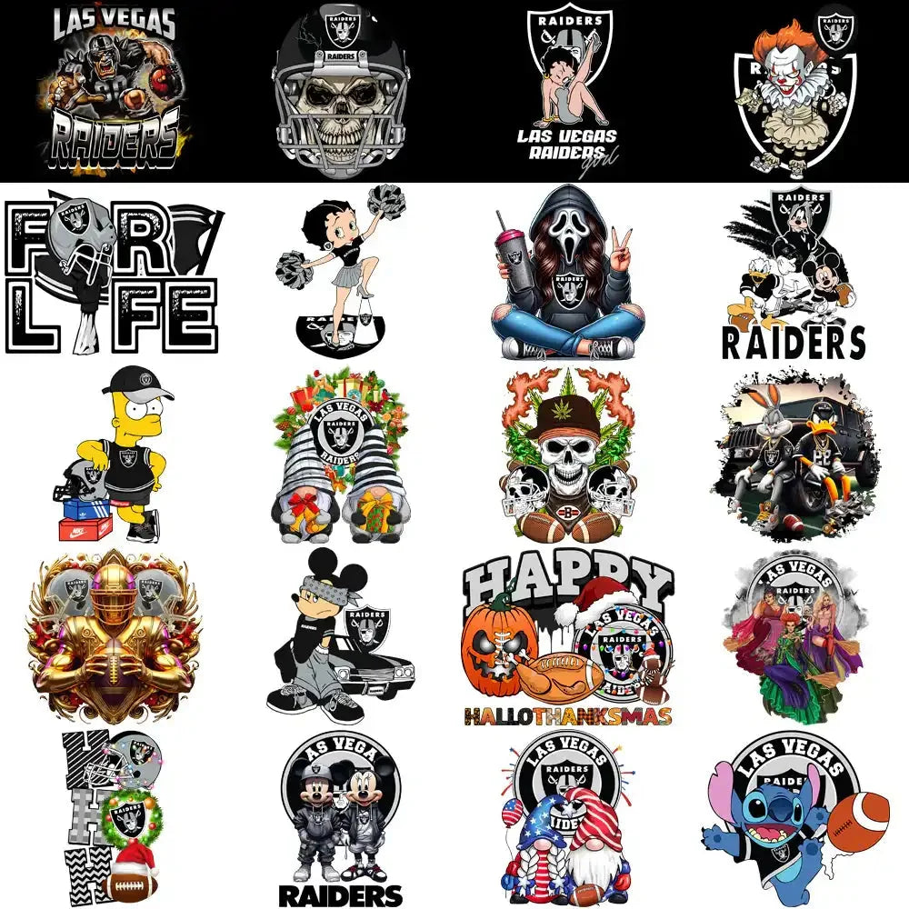 54 Las Vegas Raiders V2 Football Designs Bundle PNG