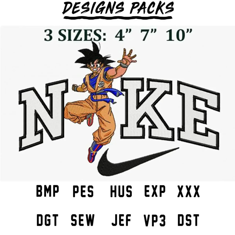 Son Goku Sport Anime Embroidery Design