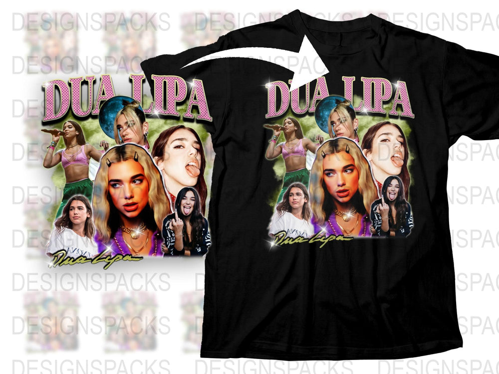 Dua Lipa Fan T-Shirt, Pop Music Star Graphic Tee, Casual Streetwear, Gift for Music Lovers