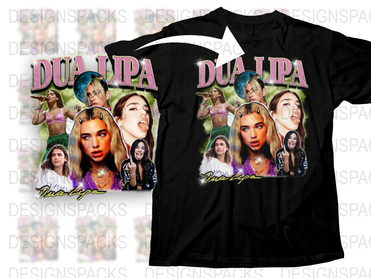 Dua Lipa Fan T-Shirt, Pop Music Star Graphic Tee, Casual Streetwear, Gift for Music Lovers