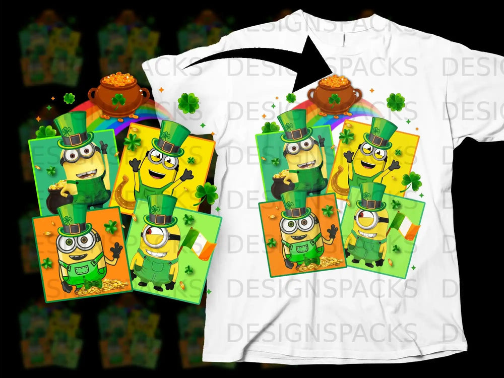 Minions Leprechaun St Patrick Shamrocks Gold product type