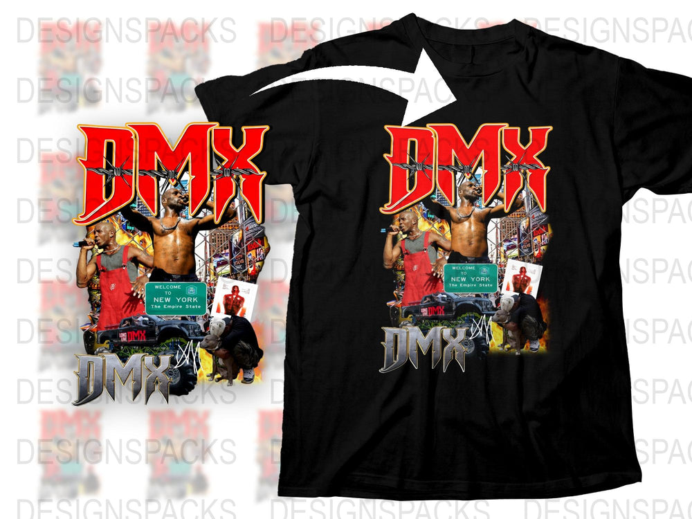 DMX Tribute T-Shirt, Hip Hop Legend, Urban Music, Memorabilia, New York Rapper, Unisex Black Tee
