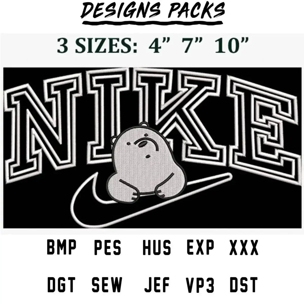 Animal Cartoon Bear Sport Embroidery Design