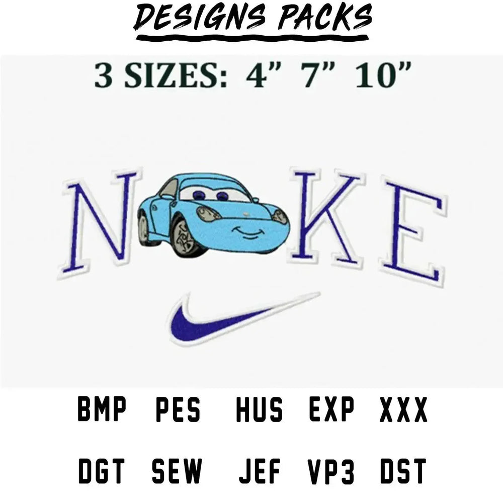 Cartoon Car Sport Embroidery Design