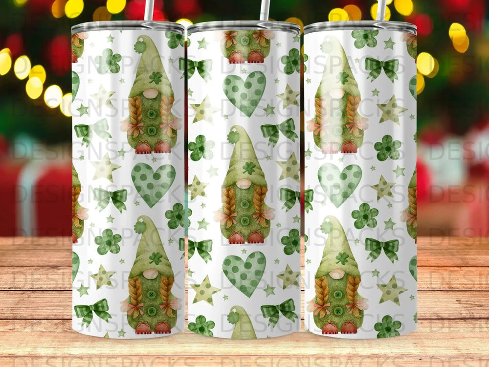 Festive Green Gnome Hearts Stars Shamrocks product type