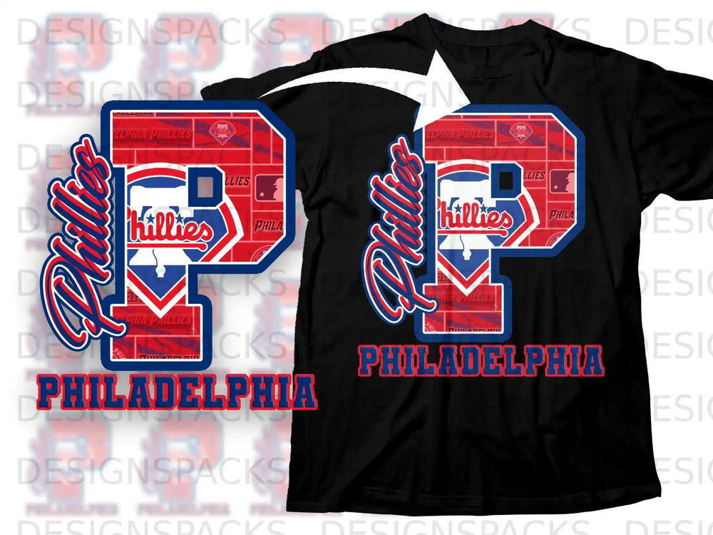 Philadelphia Phillies Large P Logo Philadelphia T-Shirt