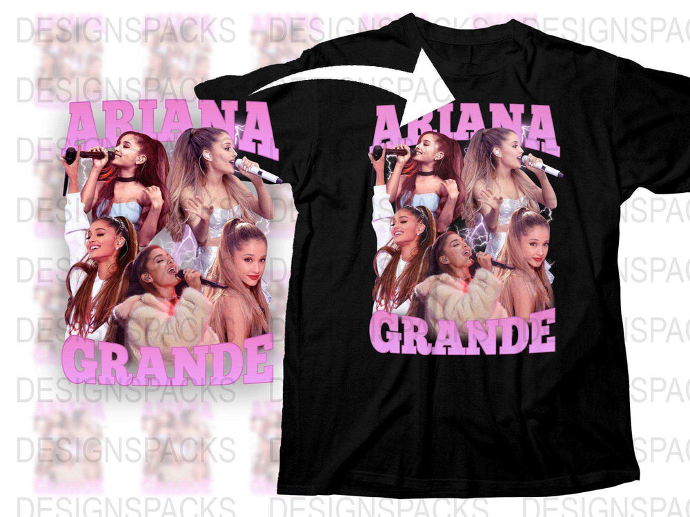 Ariana Grande Fan T-Shirt, Pop Music Star Photo Collage, Stylish Singer Tee, Concert Merch, Gift for Music Lovers