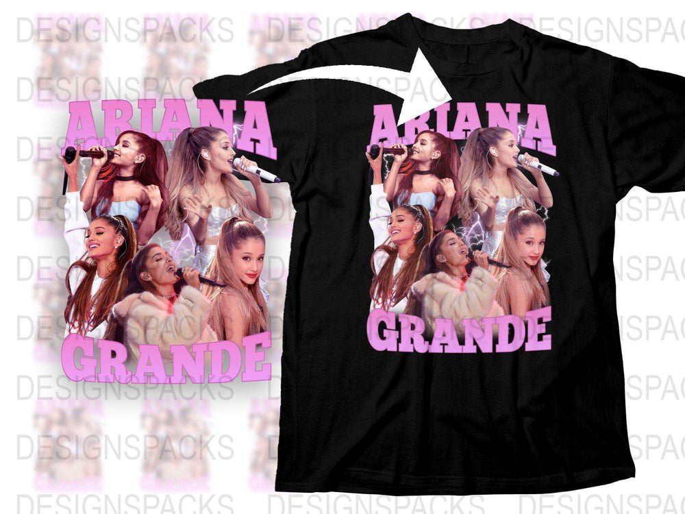 Ariana Grande Fan T-Shirt, Pop Music Star Photo Collage, Stylish Singer Tee, Concert Merch, Gift for Music Lovers