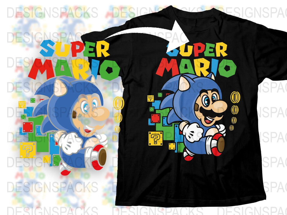 Super Mario Graphic T-Shirt, Vintage Video Game Tee, Classic Gaming Shirt, Retro Game Apparel, Unisex Adult Clothing
