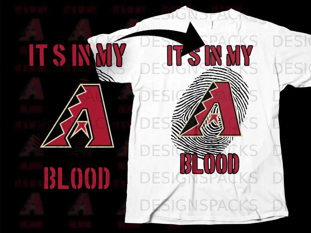 It's in My Blood Fingerprint Arrow Logo Shirt