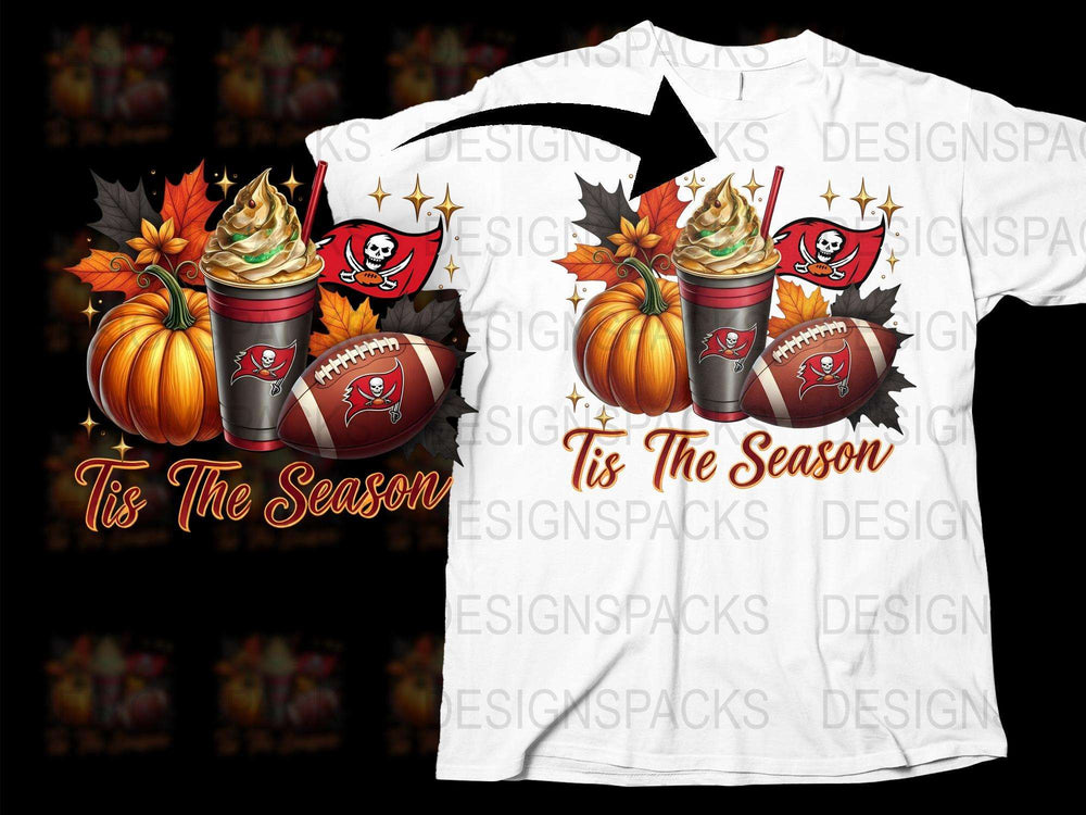Festive Football T-Shirt, Autumn Pumpkin Design, Sports Team Graphic Tee, Casual Fall Apparel, Unique Game Day Outfit