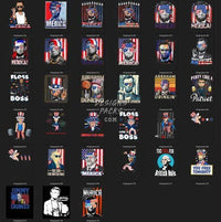 Load image into Gallery viewer, 55 4th of July Politics Designs Bundle PNG
