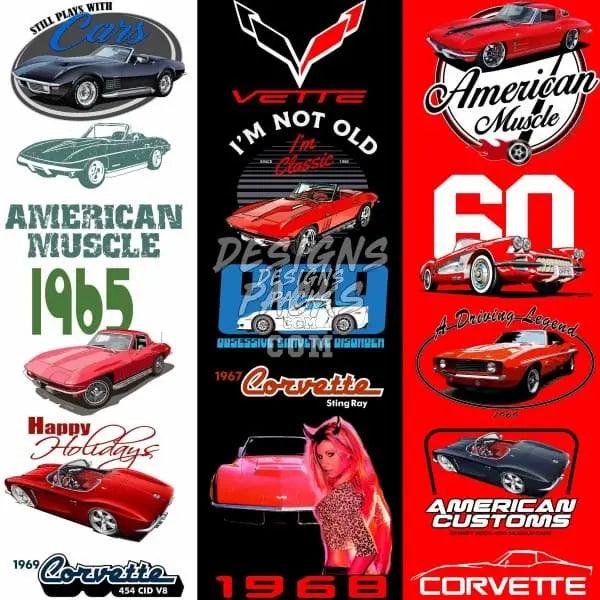 55 Chevrolet Corvette Designs Bundle PNG designspacks