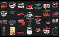 Load image into Gallery viewer, 55 Chevrolet Corvette Designs Bundle PNG designspacks
