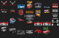 Load image into Gallery viewer, 55 Chevrolet Corvette Designs Bundle PNG designspacks
