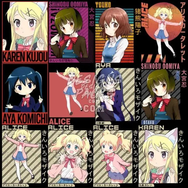 55 KINMOZA Anime Designs Bundle PNG designspacks