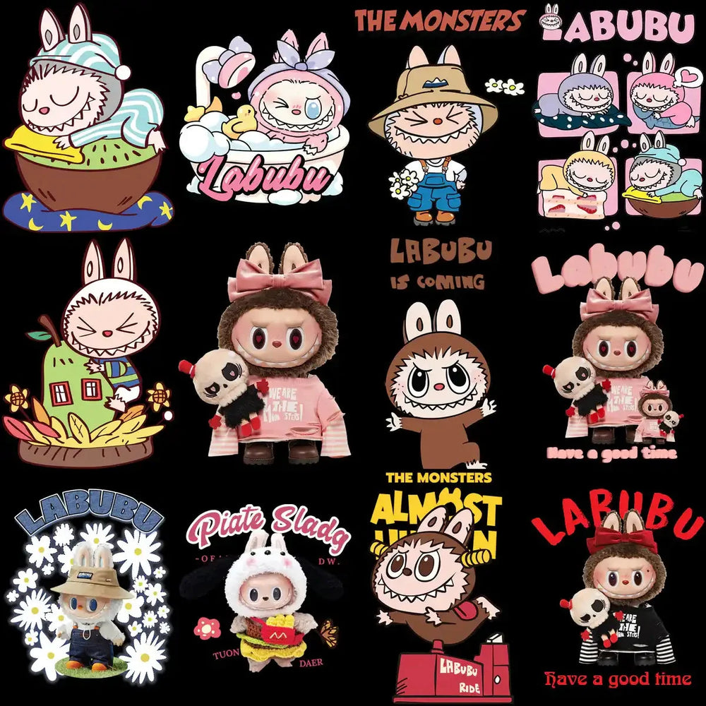 55 Cartoon LABUBU Designs Bundle PNG