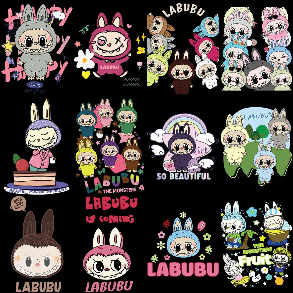 55 Cartoon LABUBU Designs Bundle PNG