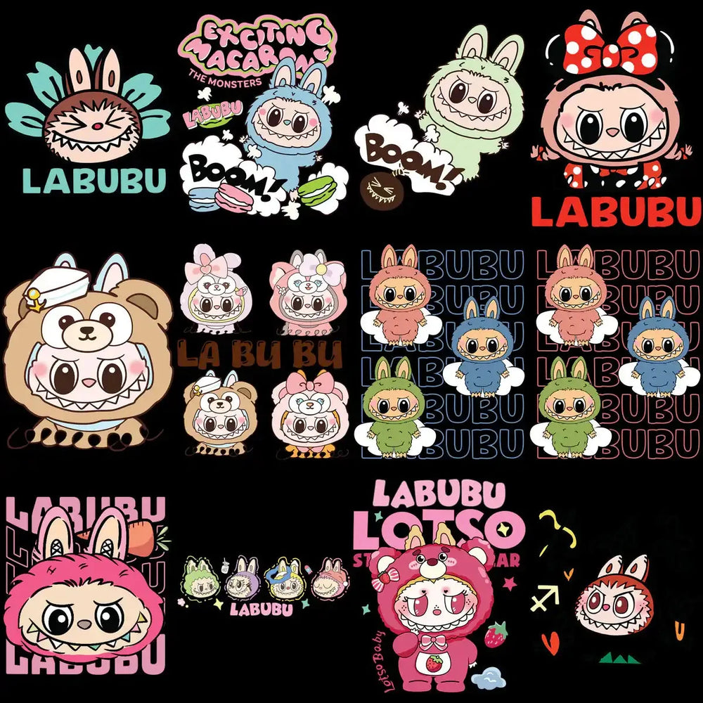 55 Cartoon LABUBU Designs Bundle PNG