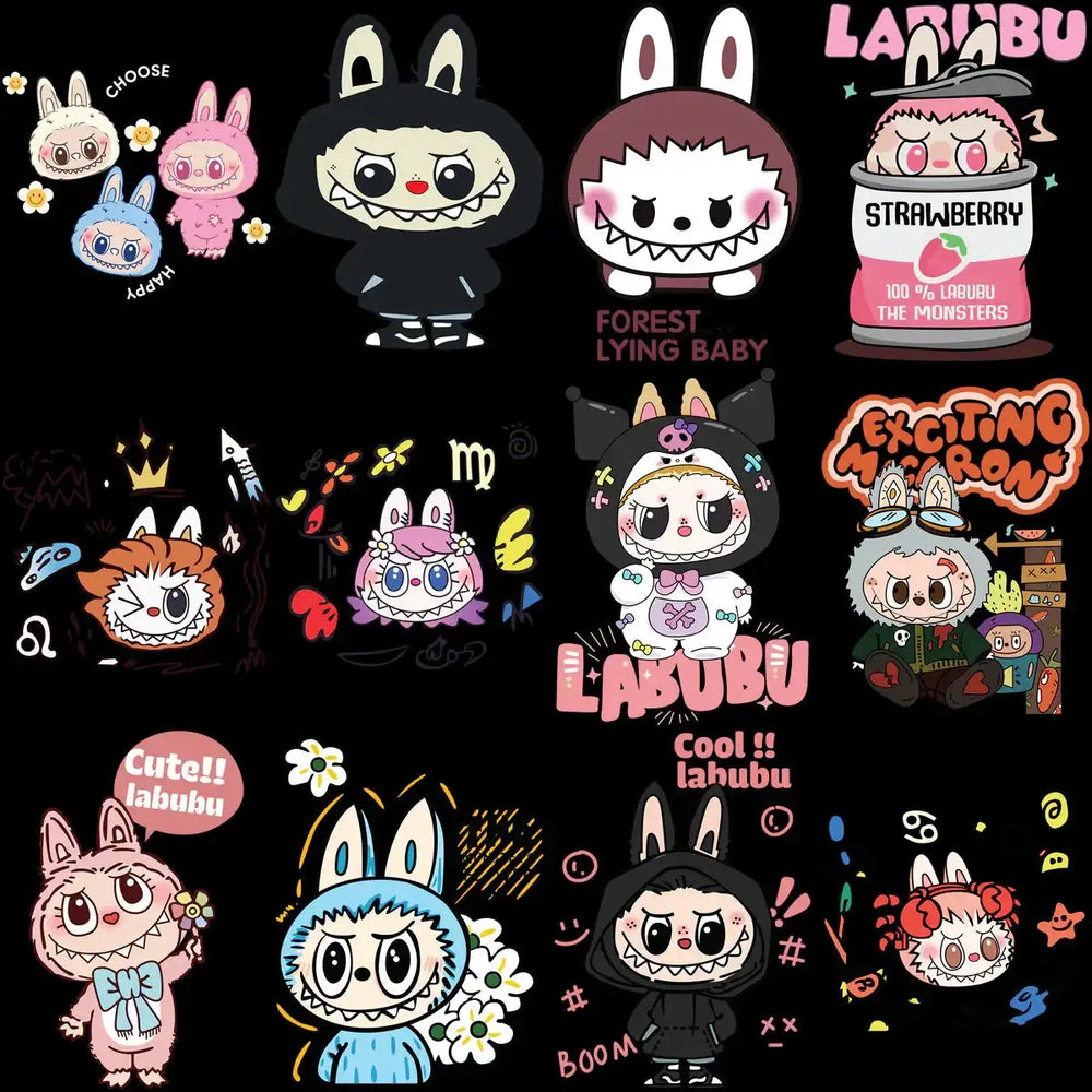 55 Cartoon LABUBU Designs Bundle PNG