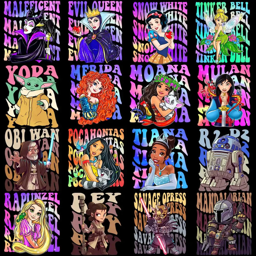 55 Cartoon Wave Pop culture Designs Bundle PNG